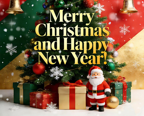 Joulutervehdys: Hyvää joulua ja onnellista uutta vuotta!